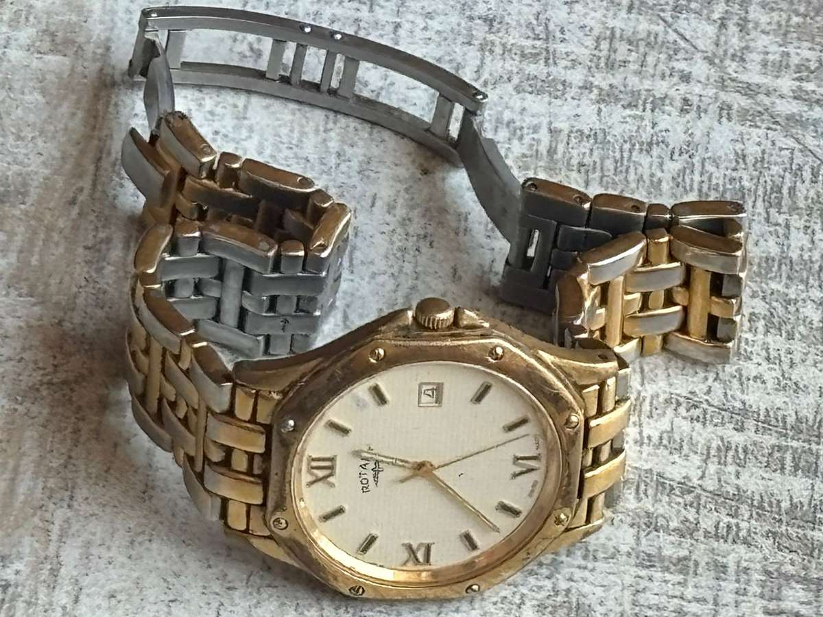 MENS VINTAGE ROTARY MONZA GOLD PLATED WATCH IN EXCELLENT WORKING CONDITION