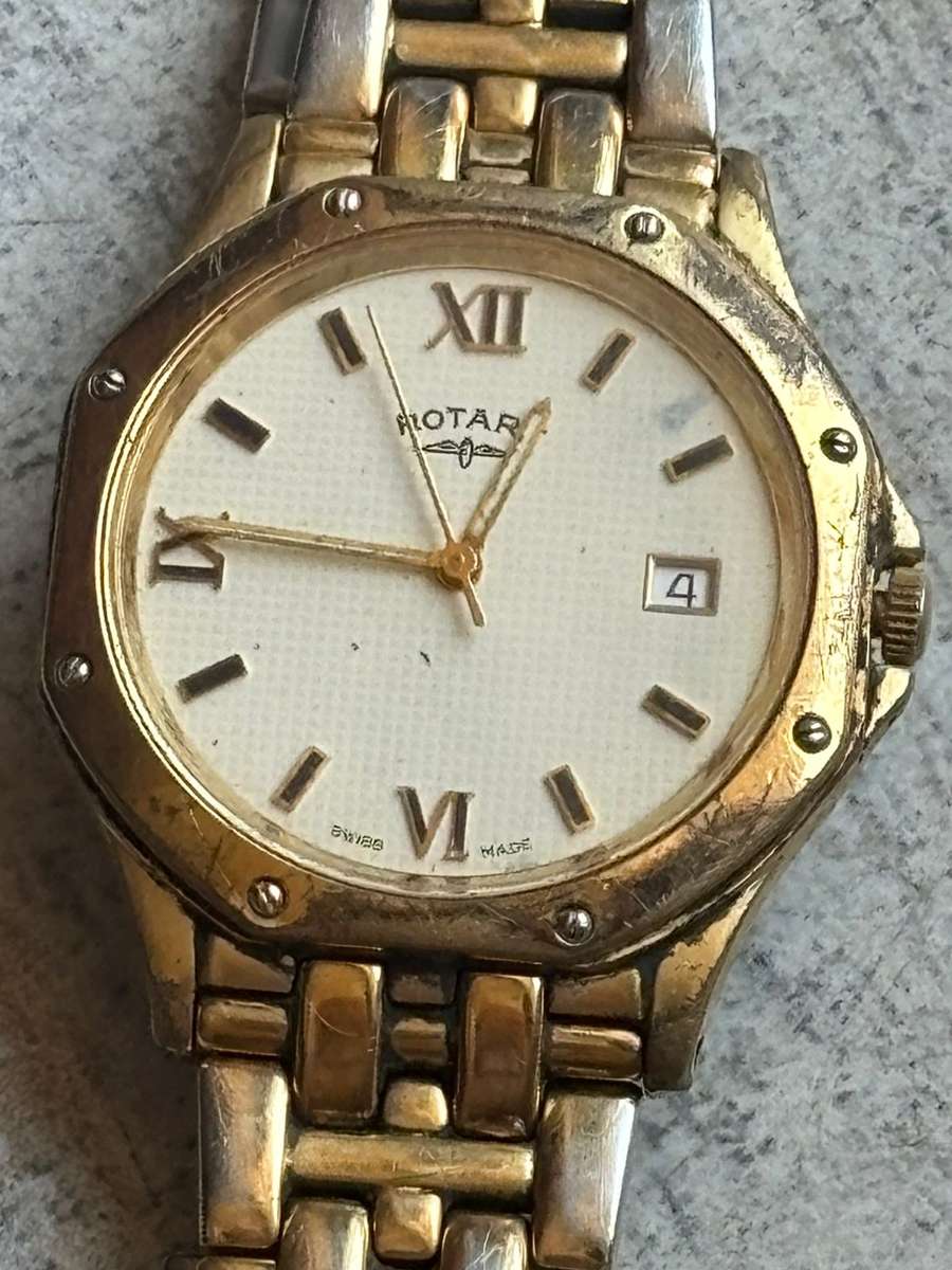 MENS VINTAGE ROTARY MONZA GOLD PLATED WATCH IN EXCELLENT WORKING CONDITION