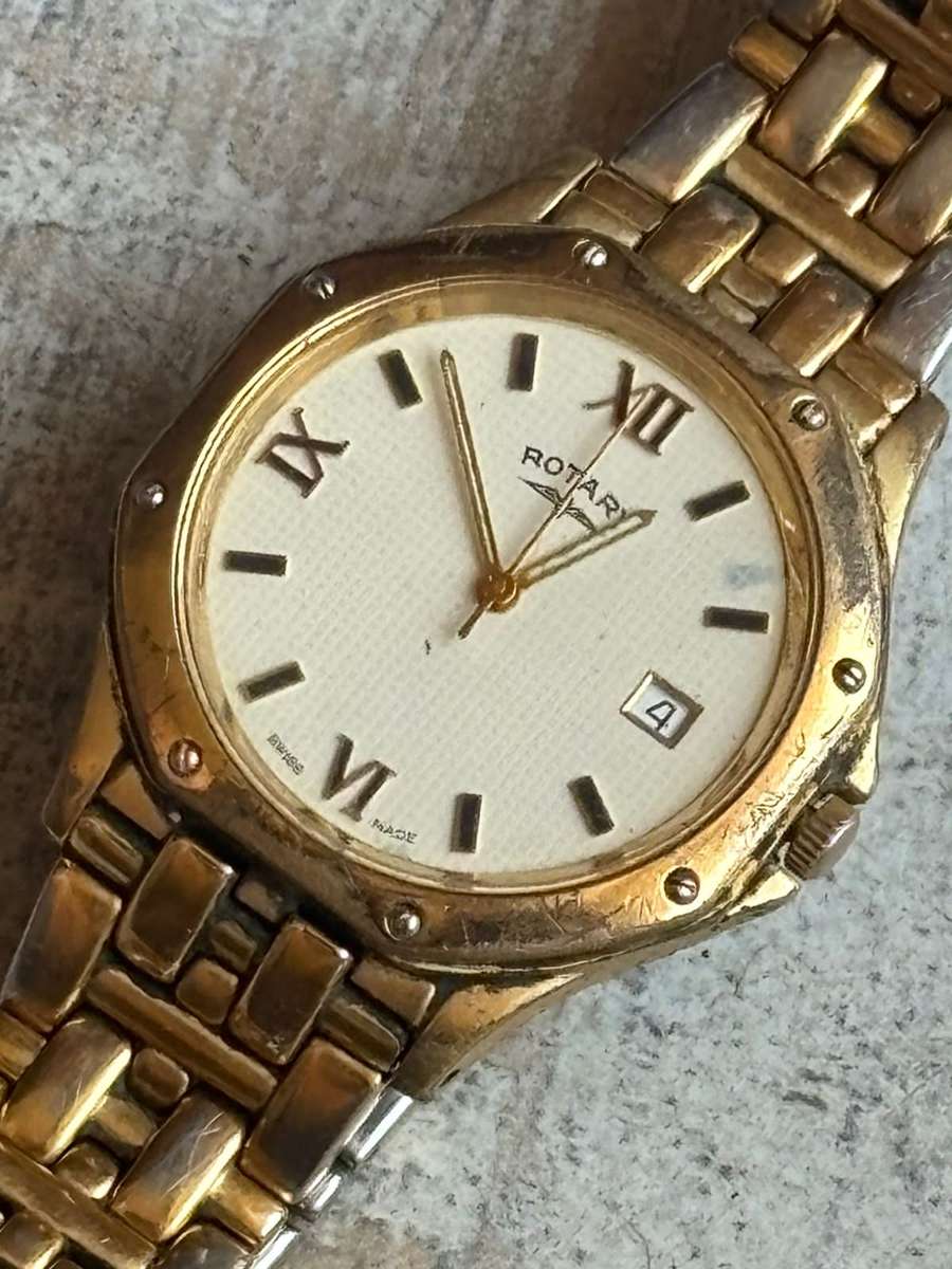 MENS VINTAGE ROTARY MONZA GOLD PLATED WATCH IN EXCELLENT WORKING CONDITION