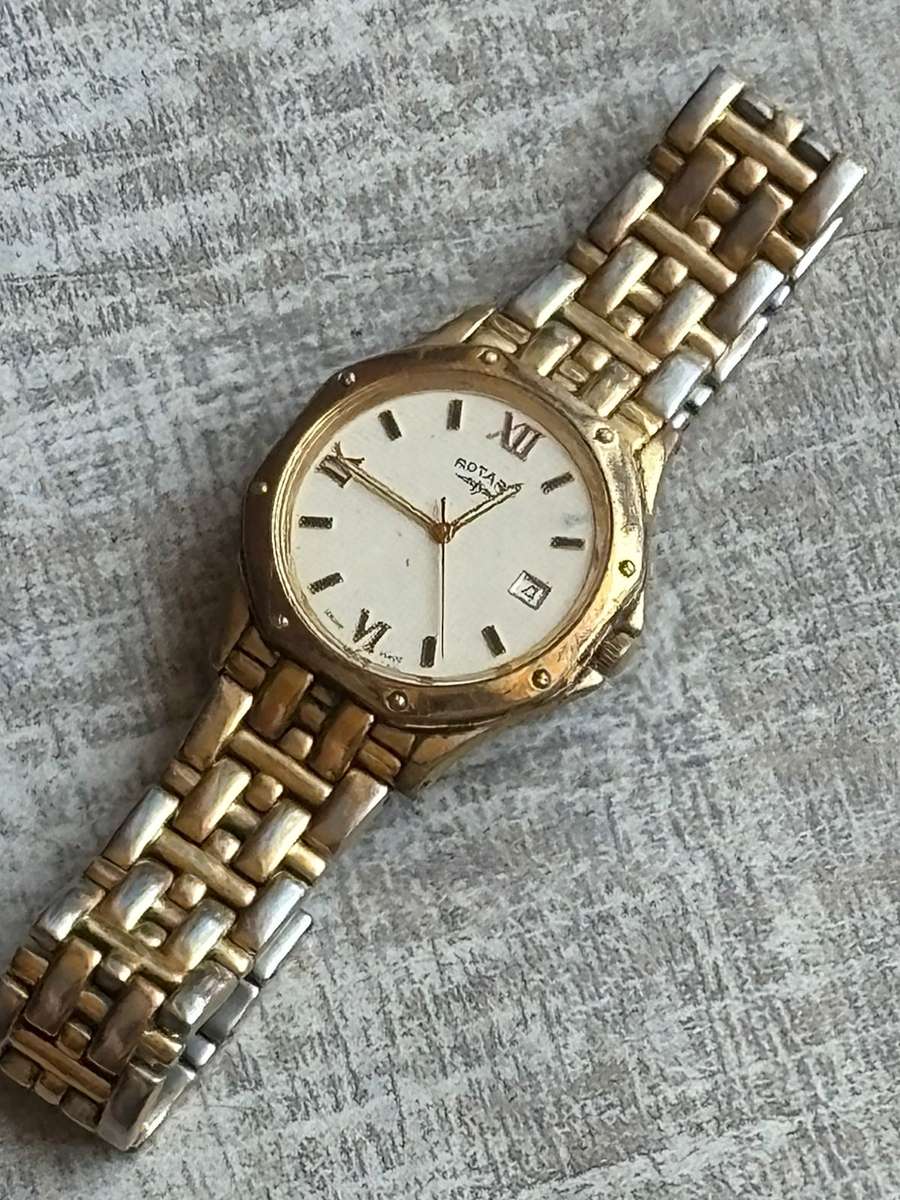 MENS VINTAGE ROTARY MONZA GOLD PLATED WATCH IN EXCELLENT WORKING CONDITION