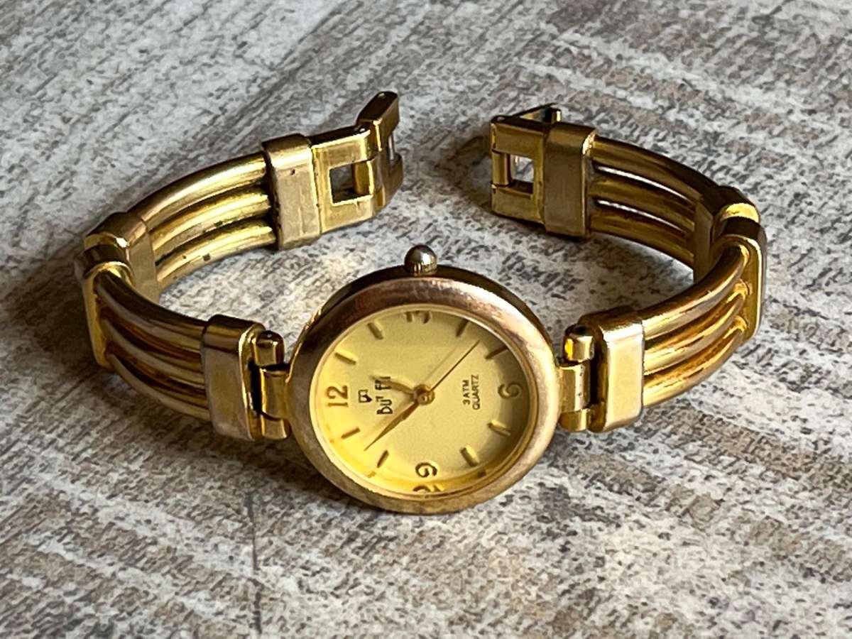 LADIES STUNNING BUREN GOLD PLATED WATCH IN EXCELLENT WORKING CONDITION