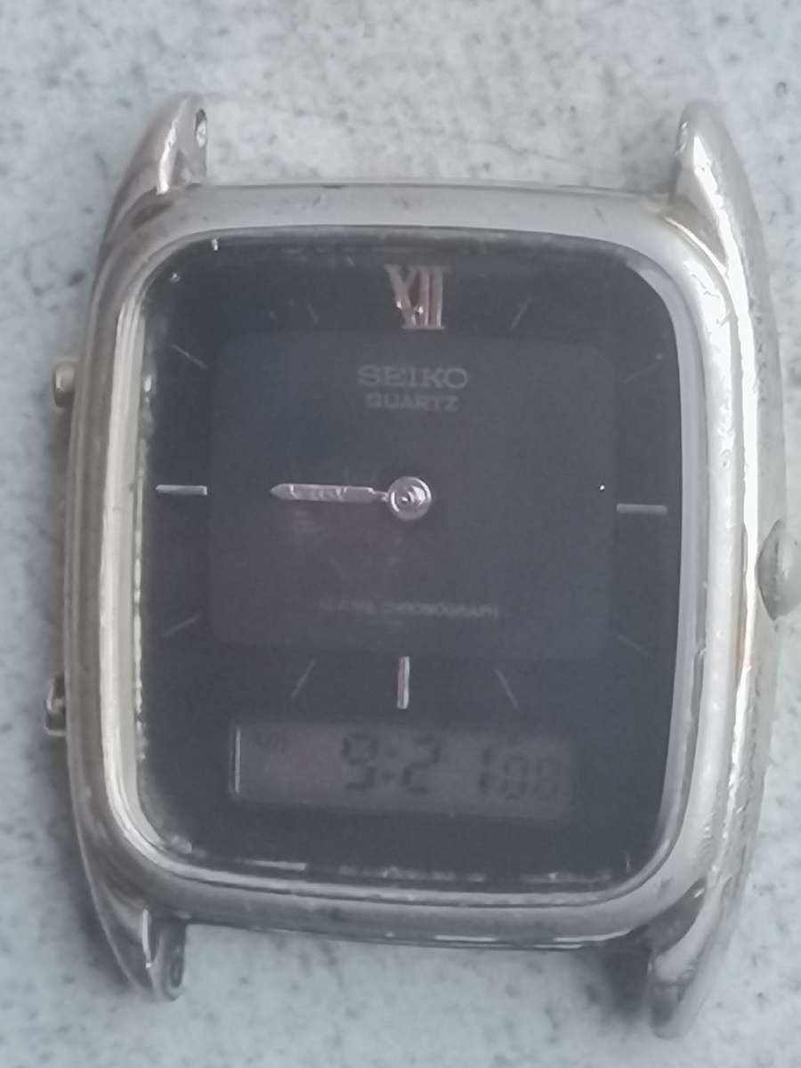 VINTAGE MENS SEIKO ANALOG/DIGITAL WATCH - WORKING