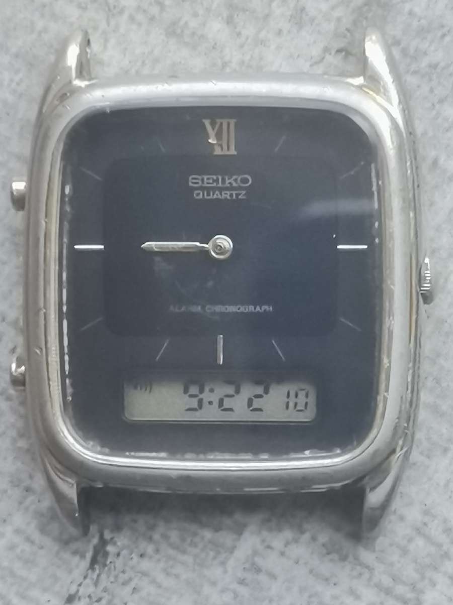 VINTAGE MENS SEIKO ANALOG/DIGITAL WATCH - WORKING