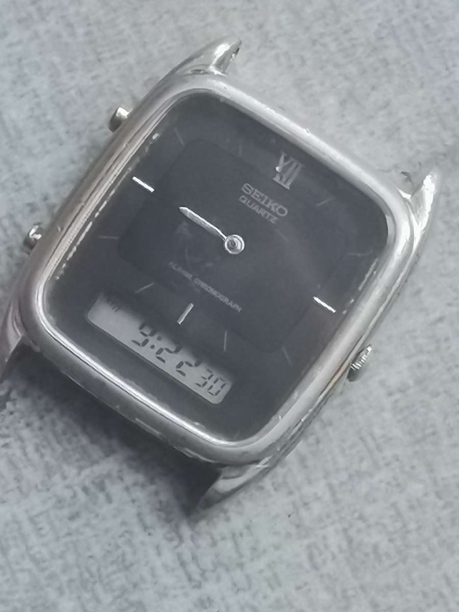 VINTAGE MENS SEIKO ANALOG/DIGITAL WATCH - WORKING