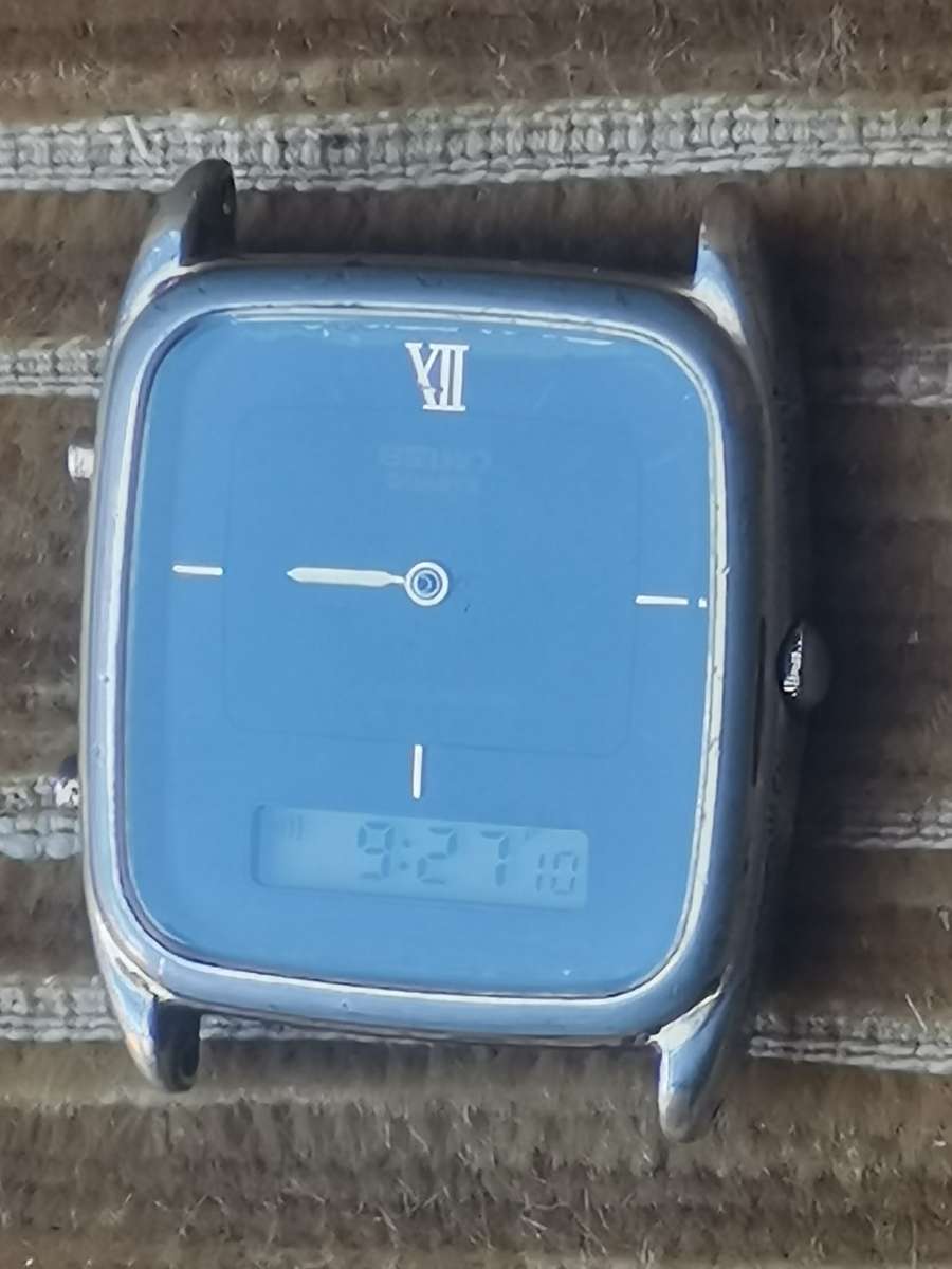 VINTAGE MENS SEIKO ANALOG/DIGITAL WATCH - WORKING