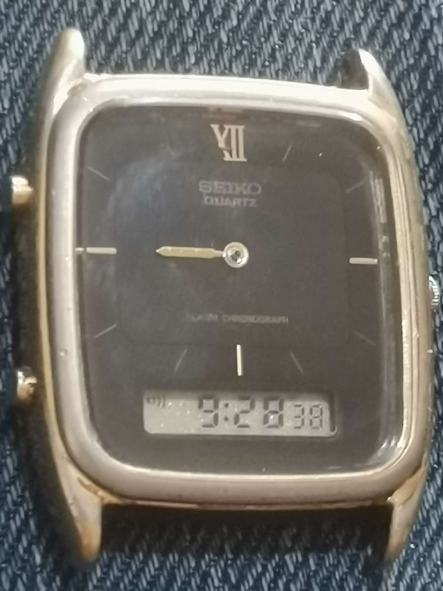 VINTAGE MENS SEIKO ANALOG/DIGITAL WATCH - WORKING