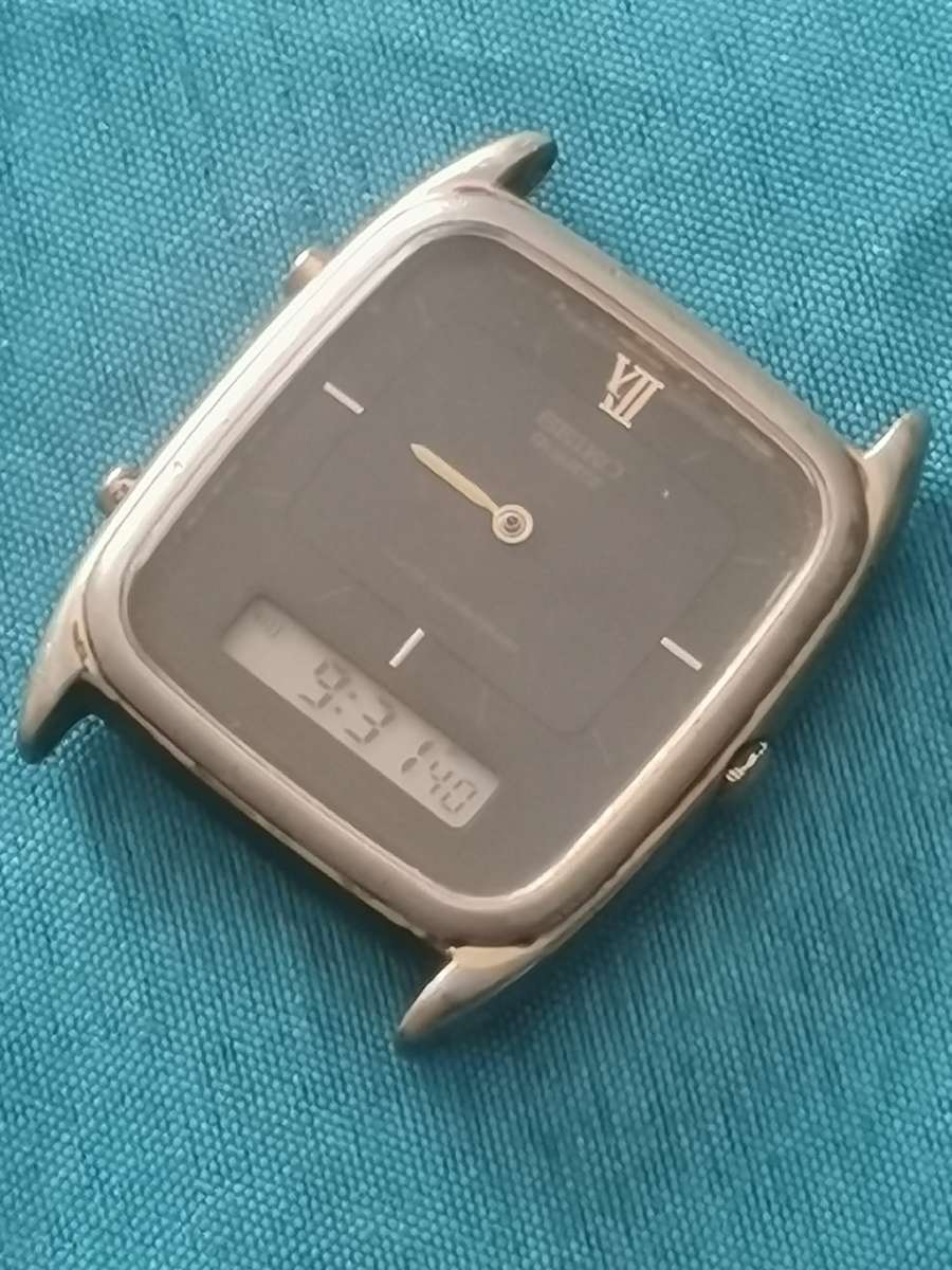 VINTAGE MENS SEIKO ANALOG/DIGITAL WATCH - WORKING