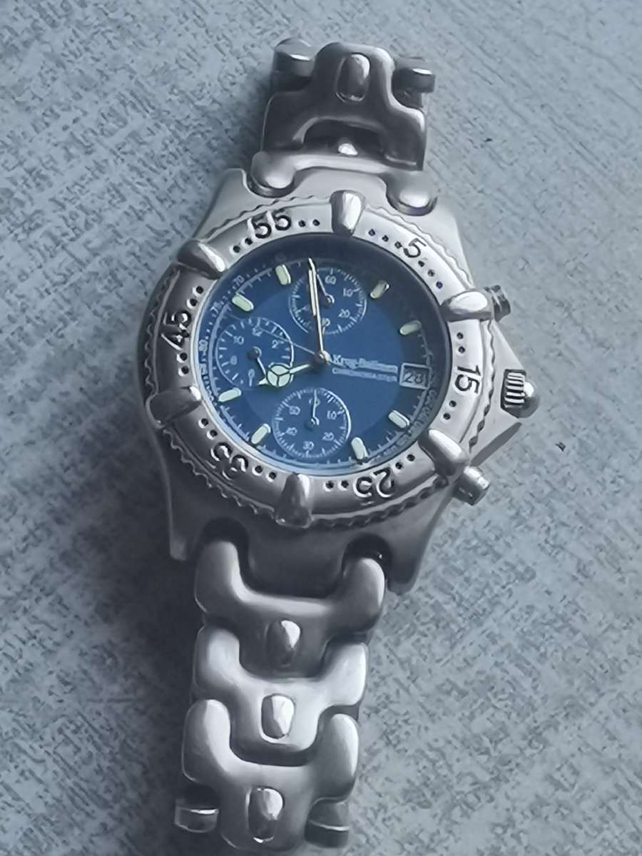 KRUG BAUMEN CHRONOMASTER MENS SPORTS WATCH IN EXCELLENT WORKING CONDITION