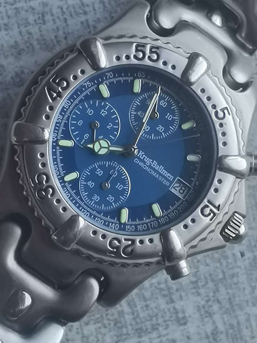 KRUG BAUMEN CHRONOMASTER MENS SPORTS WATCH IN EXCELLENT WORKING CONDITION