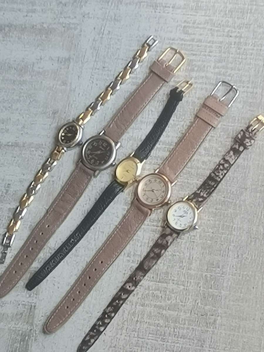 5 x LADIES QUARTZ WATCHES ALL IN EXCELLENT WORKING CONDITION