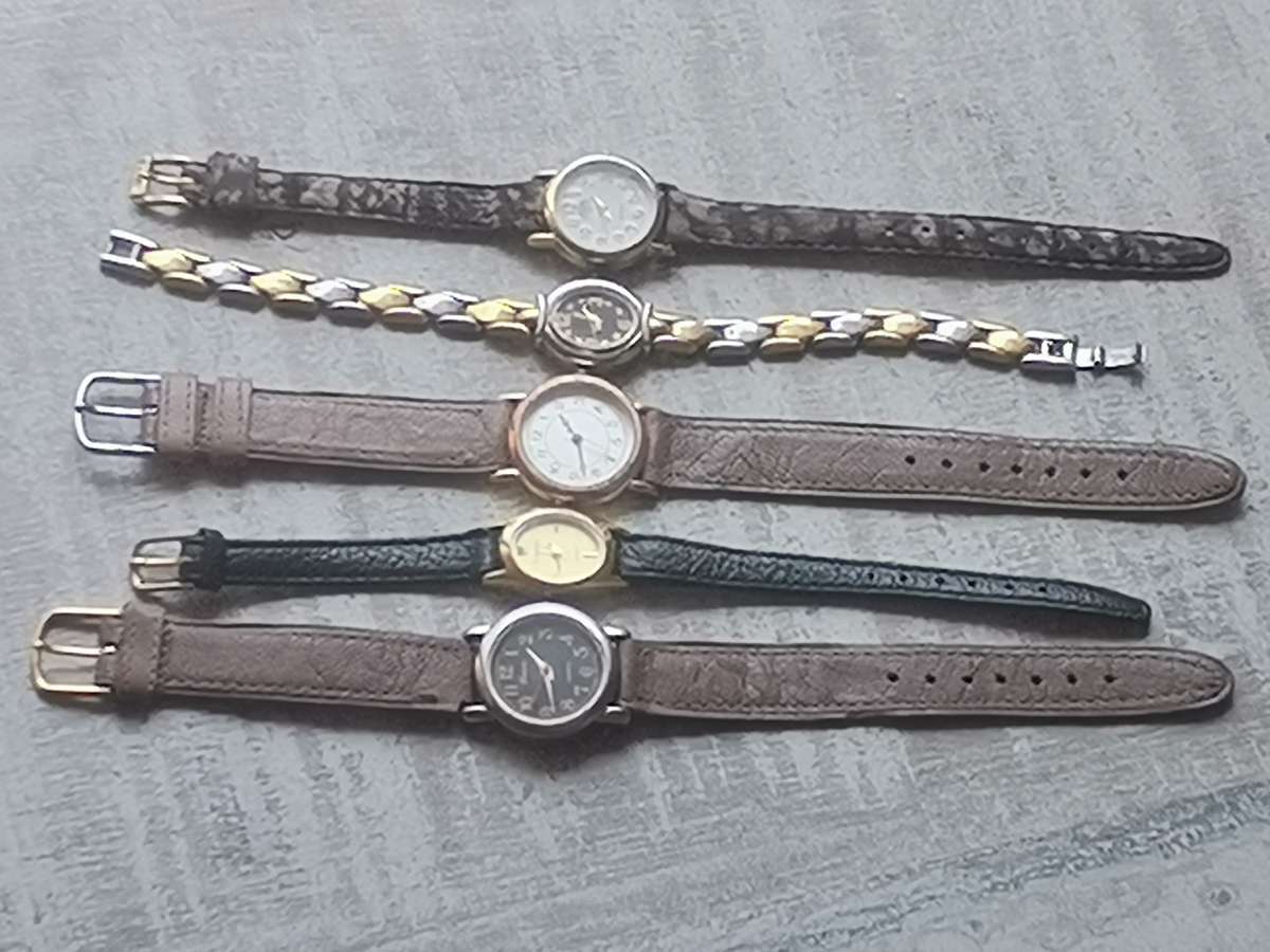 5 x LADIES QUARTZ WATCHES ALL IN EXCELLENT WORKING CONDITION