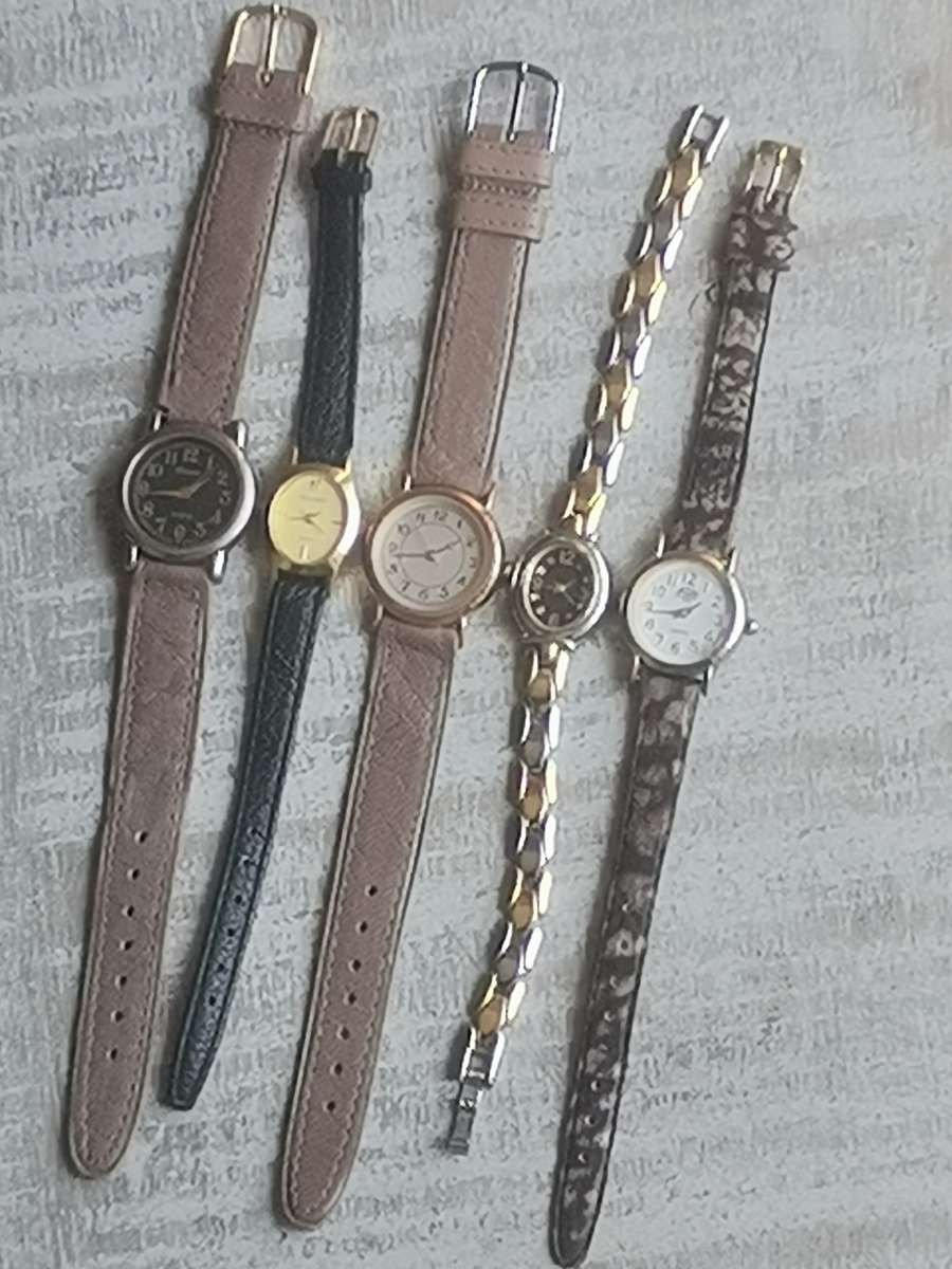 5 x LADIES QUARTZ WATCHES ALL IN EXCELLENT WORKING CONDITION