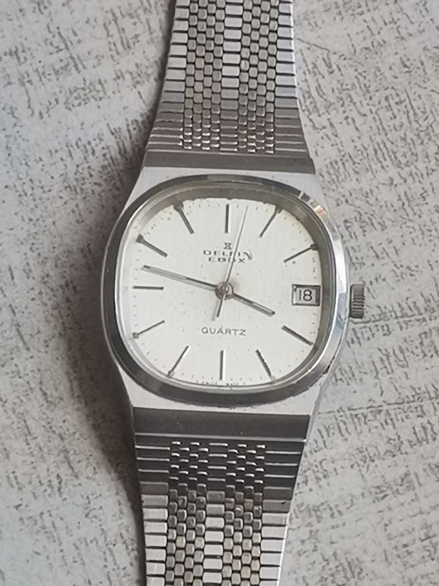 VINTAGE DELFIN EDOX MENS QUARTZ WATCH - UNTESTED SELLING AS IS