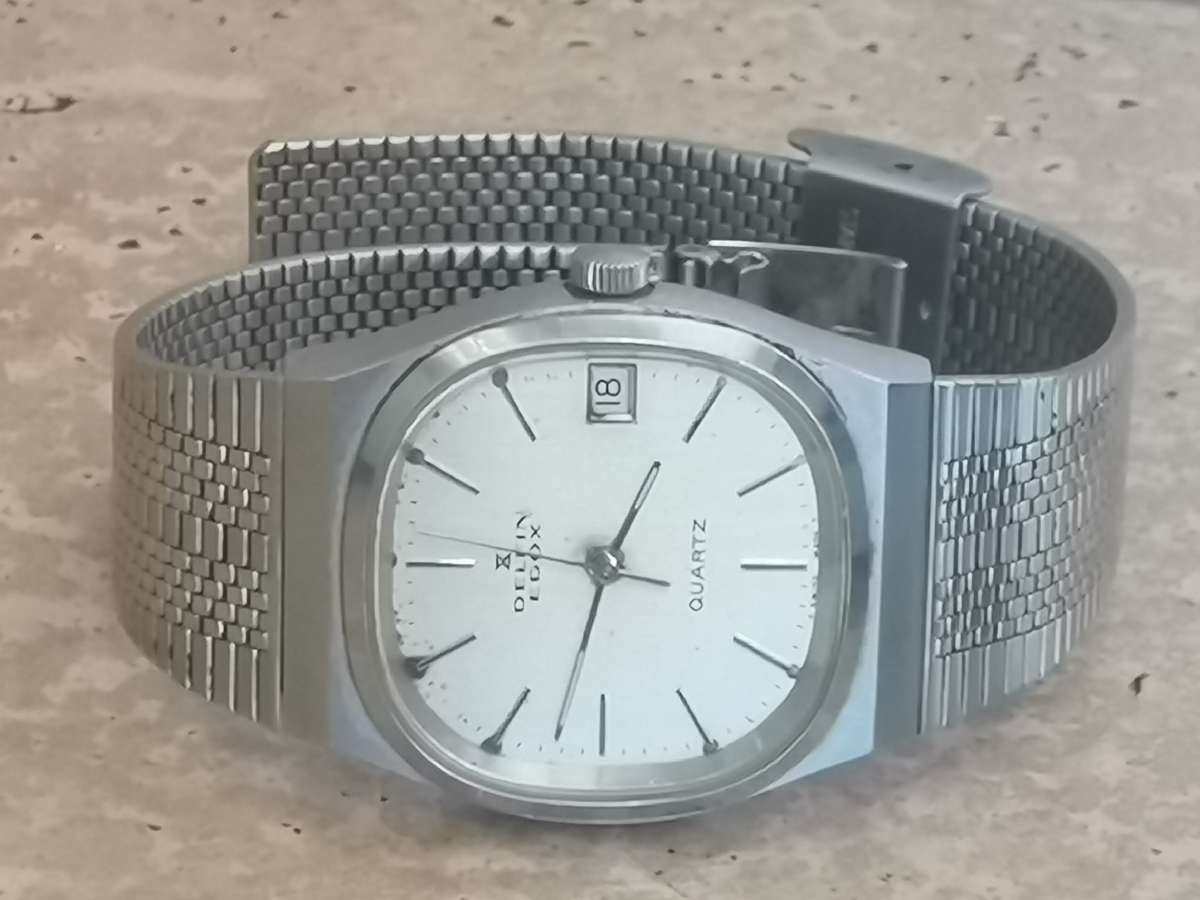 VINTAGE DELFIN EDOX MENS QUARTZ WATCH - UNTESTED SELLING AS IS