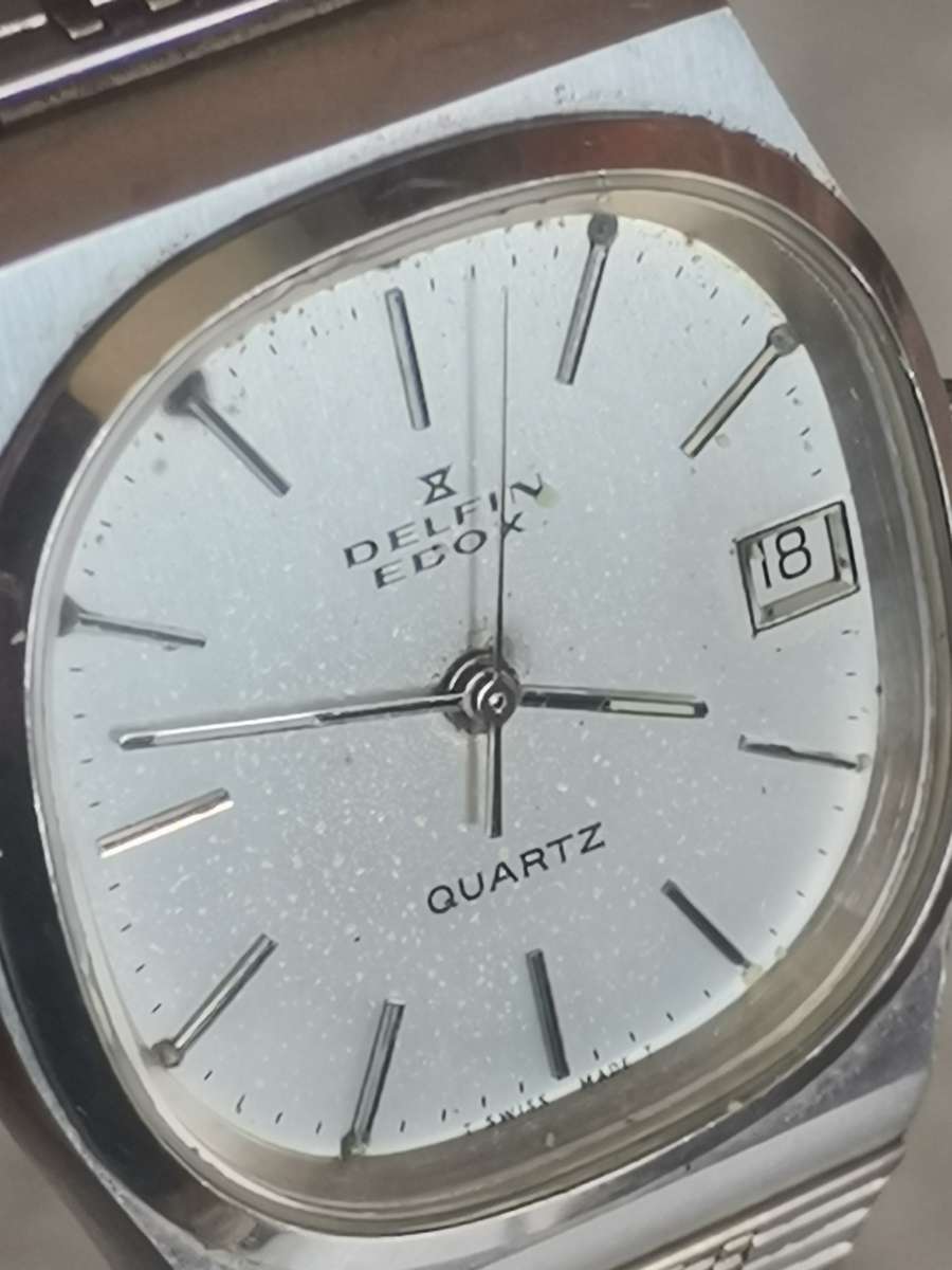 VINTAGE DELFIN EDOX MENS QUARTZ WATCH - UNTESTED SELLING AS IS