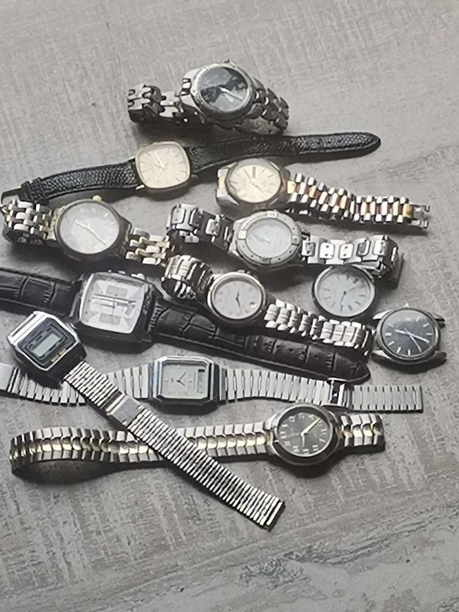 MENS BULK LOT WATCHES FOR SPARES OR REPAIRS - BIDDING FOR ALL 12 WATCHES