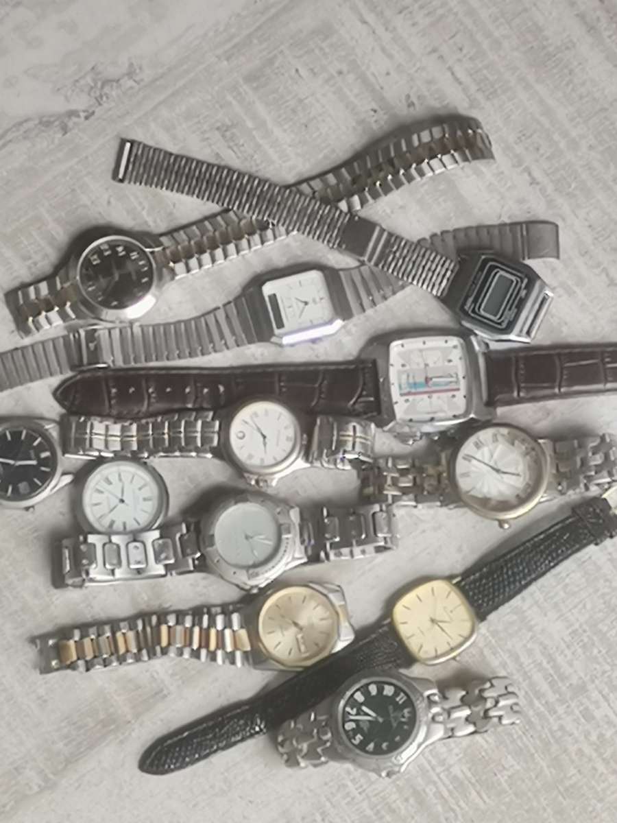MENS BULK LOT WATCHES FOR SPARES OR REPAIRS - BIDDING FOR ALL 12 WATCHES