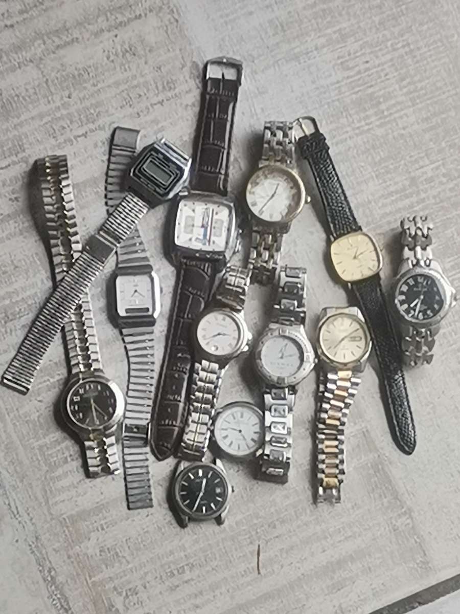 MENS BULK LOT WATCHES FOR SPARES OR REPAIRS - BIDDING FOR ALL 12 WATCHES