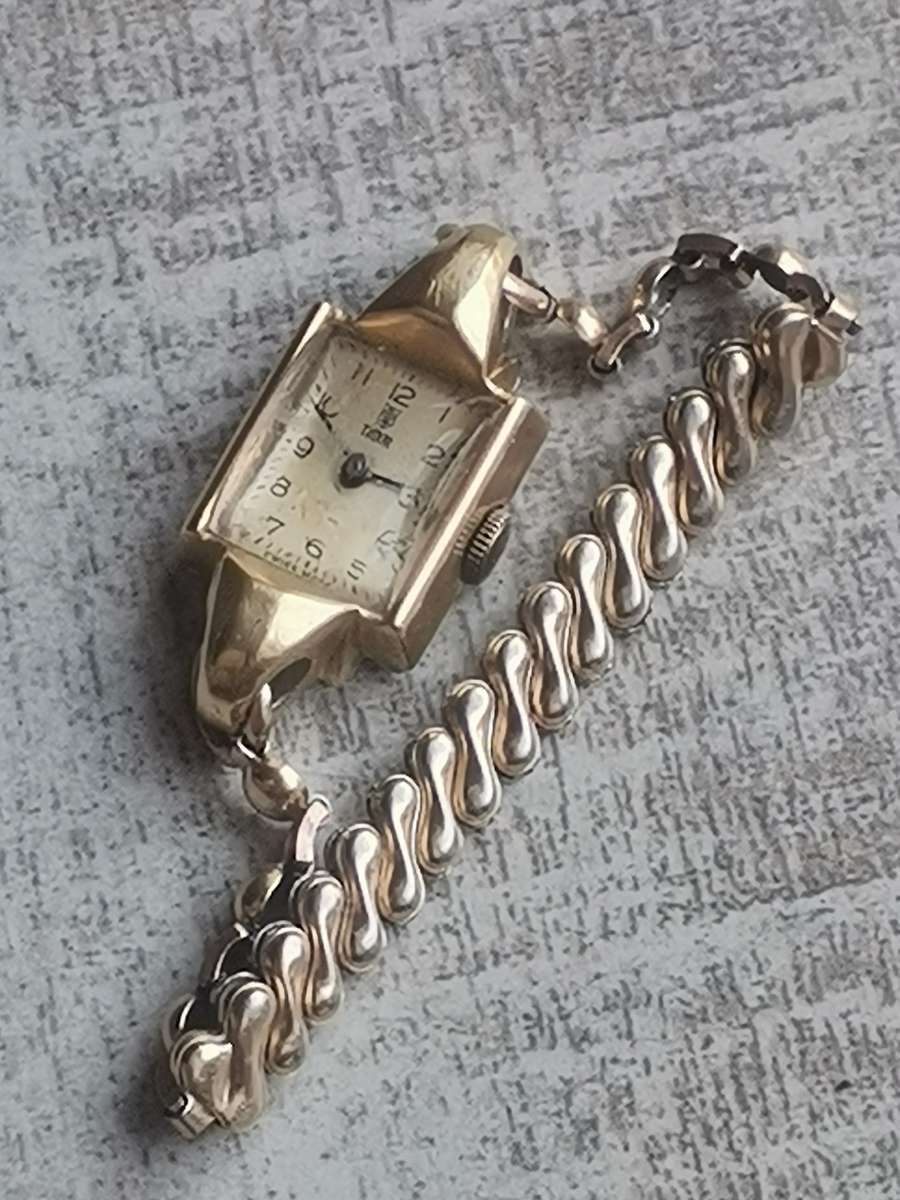 VINTAGE LADIES ROLEX  TUDOR GOLD WATCH - READ DESCRIPTION