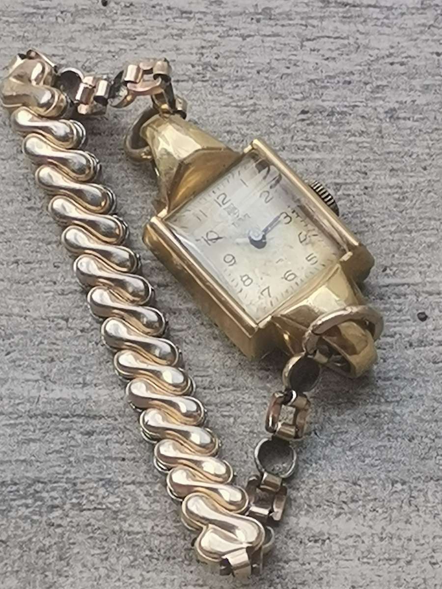 VINTAGE LADIES ROLEX  TUDOR GOLD WATCH - READ DESCRIPTION