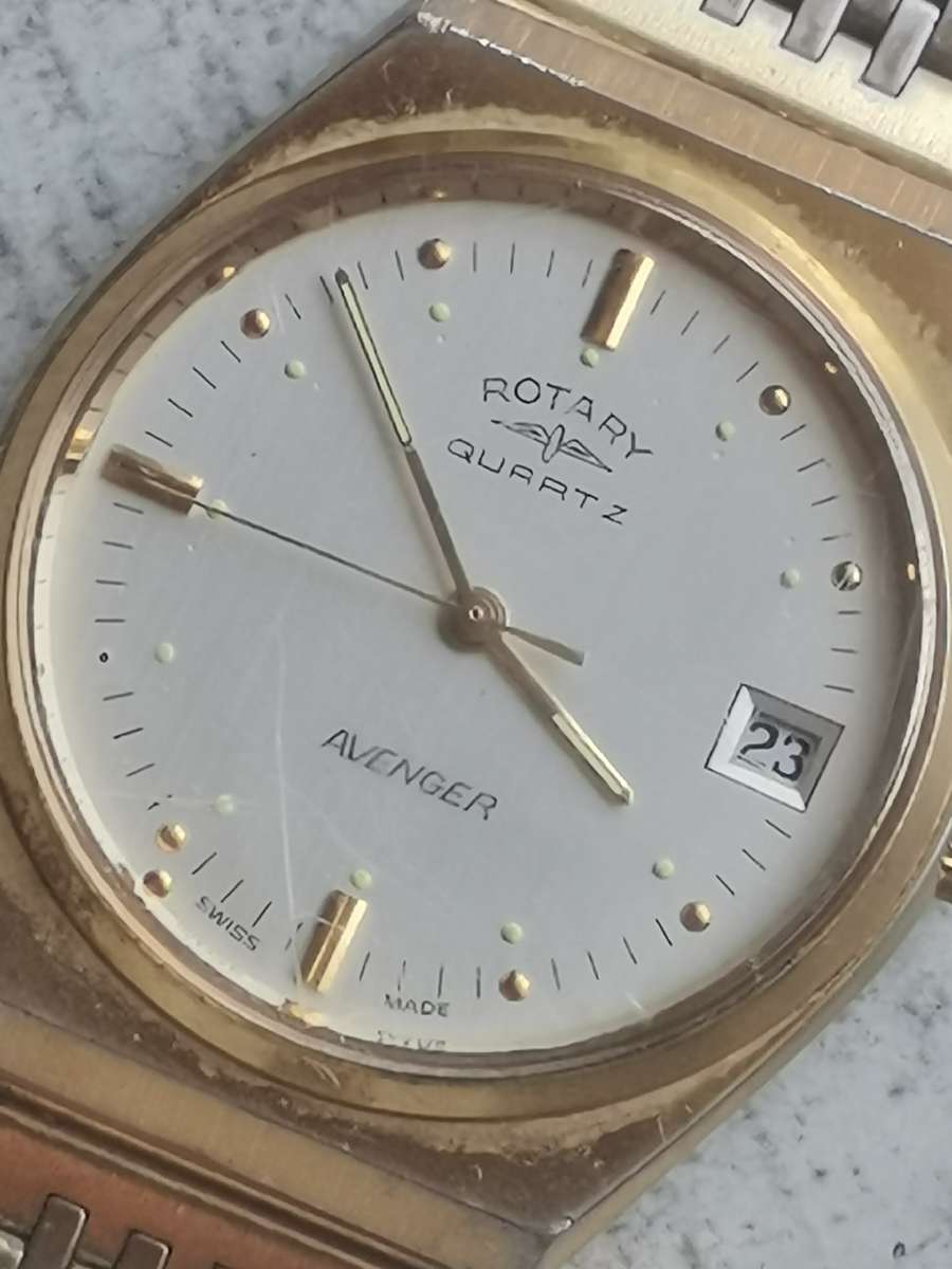 MENS ROTARY AVENGER VINTAGE WATCH - UNTESTED SELLING FOR SERVICE OR REPAIR