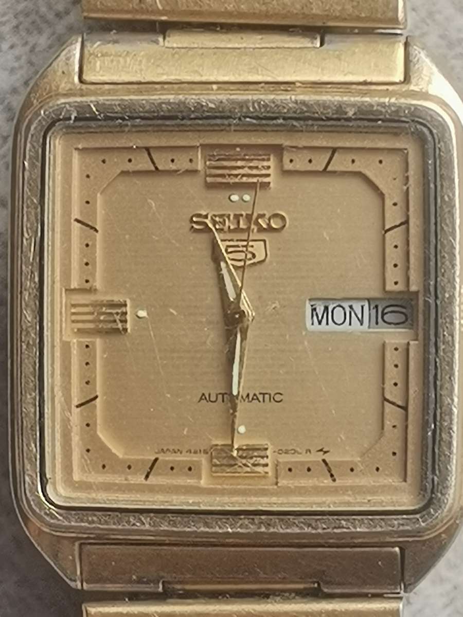 MENS SEIKO 5 AUTOMATIC GOLD WATCH - READ DESCRIPTION