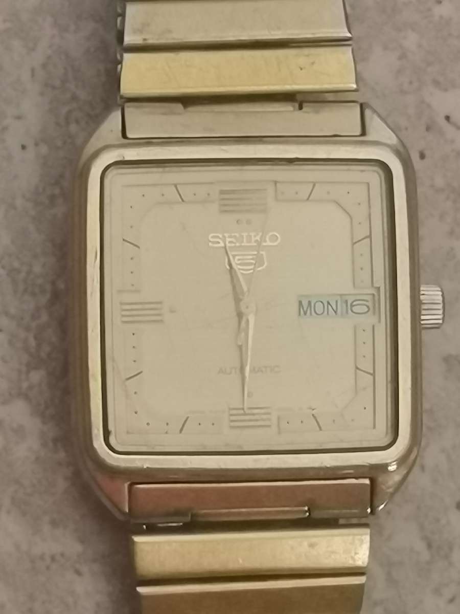 MENS SEIKO 5 AUTOMATIC GOLD WATCH - READ DESCRIPTION