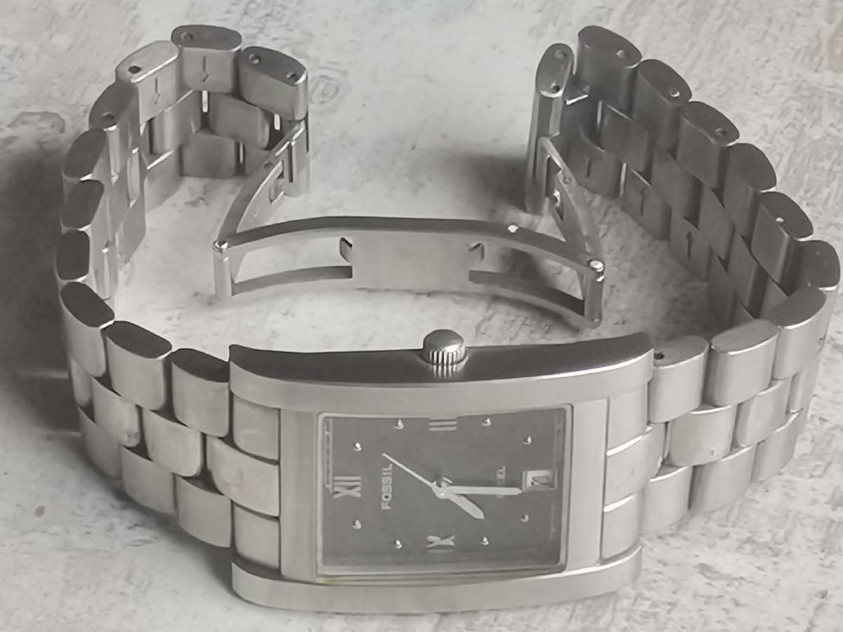 MENS FOSSIL STEEL ARKITEKT WATCH IN EXCELLENT WORKING CONDITION