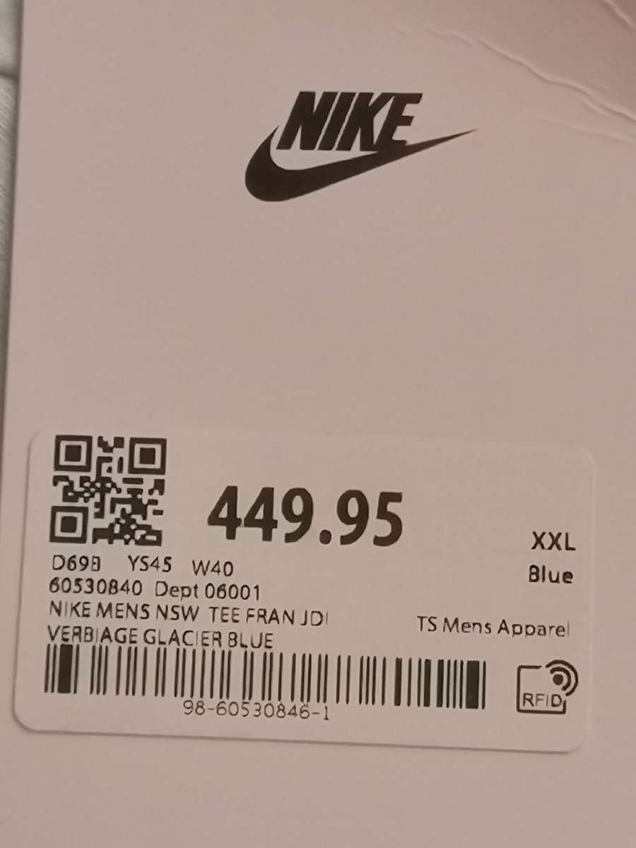 NEW MENS NIKE XXL LIGHT BLUE SHIRT