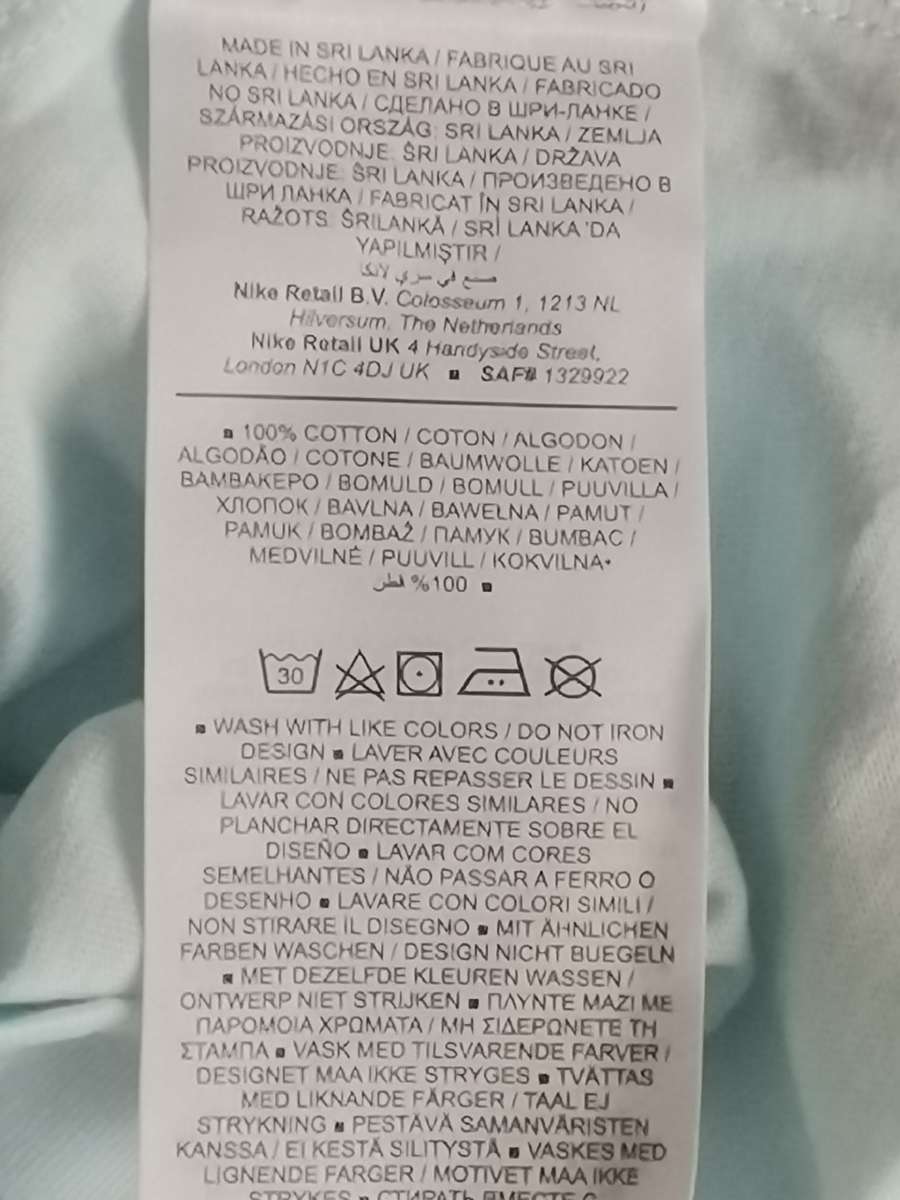 NEW MENS NIKE XXL LIGHT BLUE SHIRT