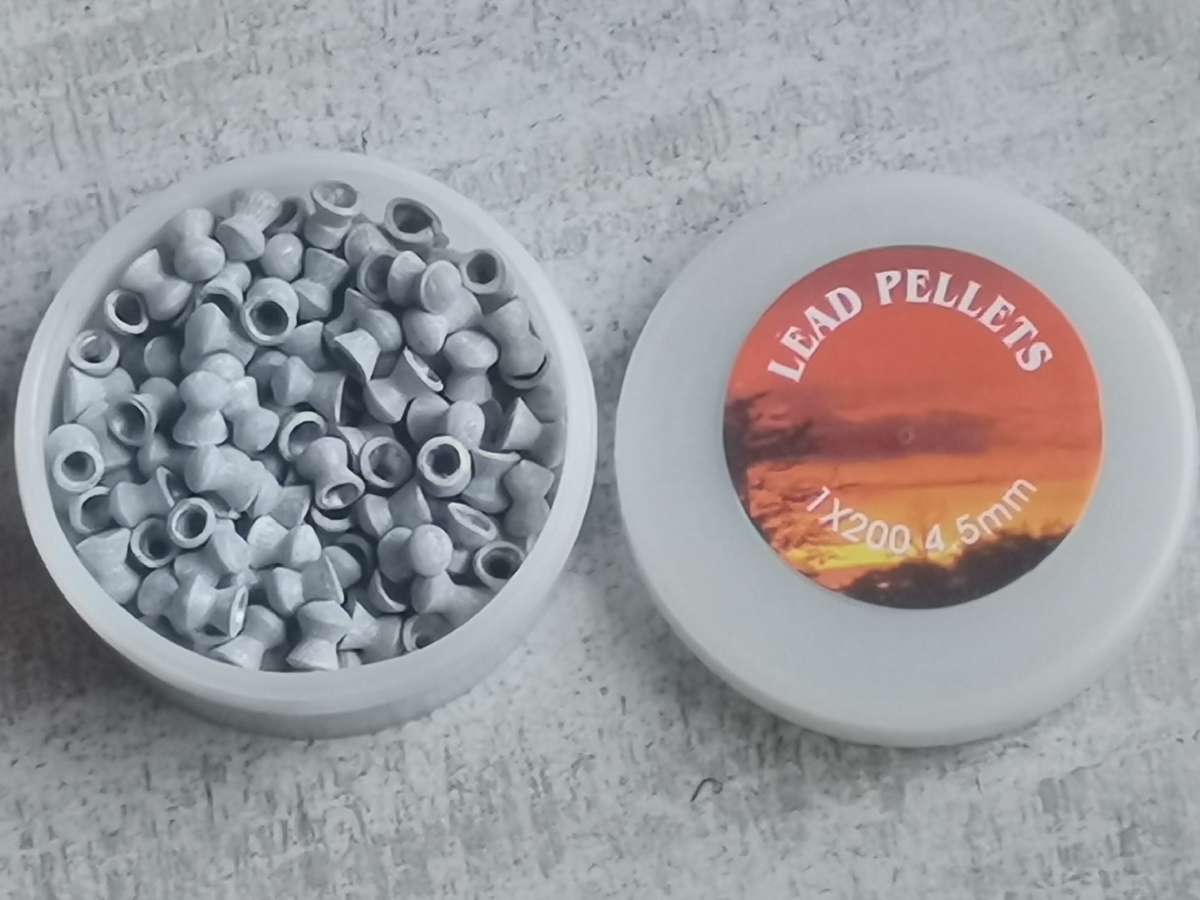 4.5mm Lead Pellets 200 per box 4 boxes available Bidding per Box