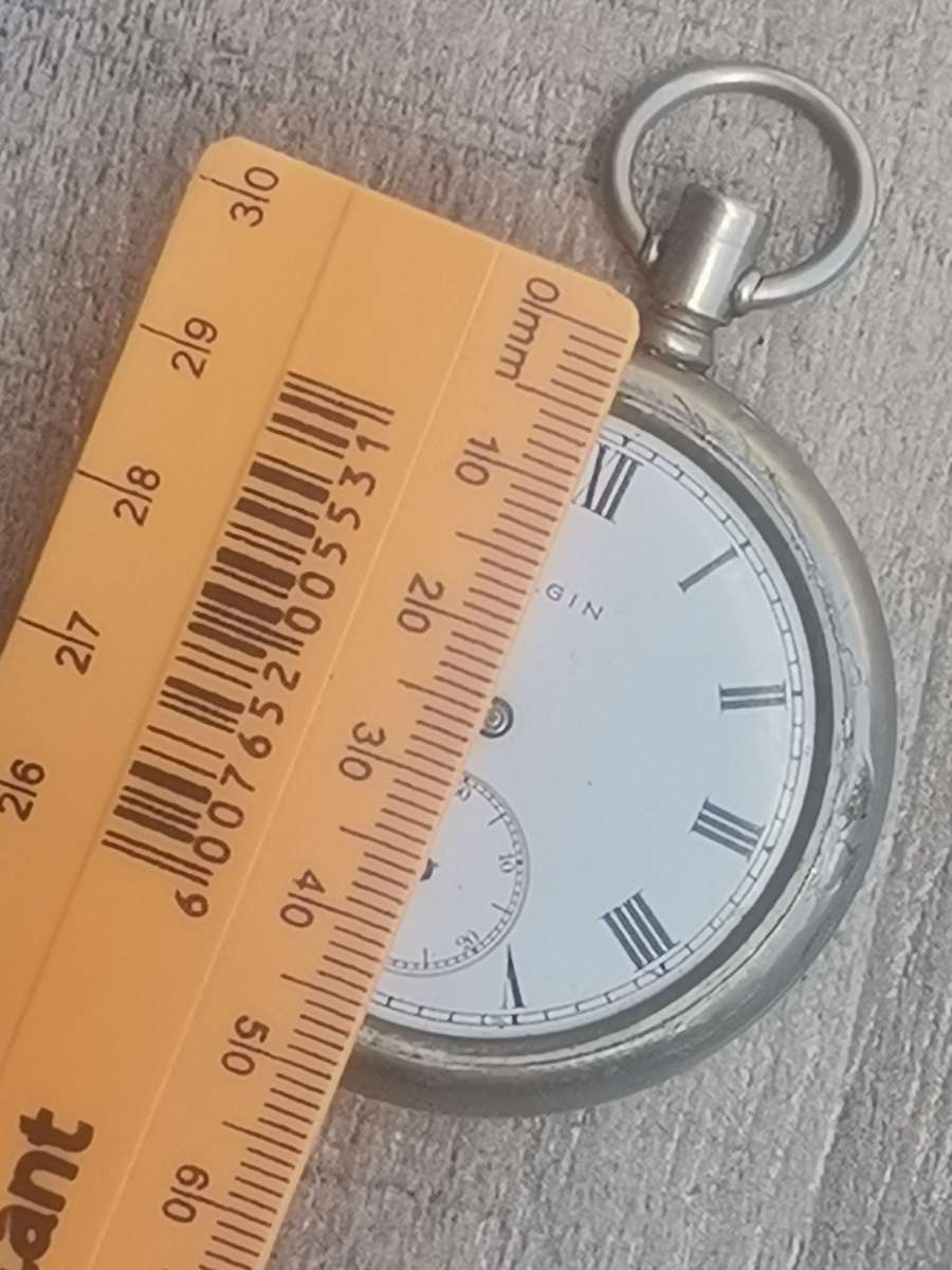 VINTAGE ELGIN POCKET WATCH - WORKS BUT NO CROWN