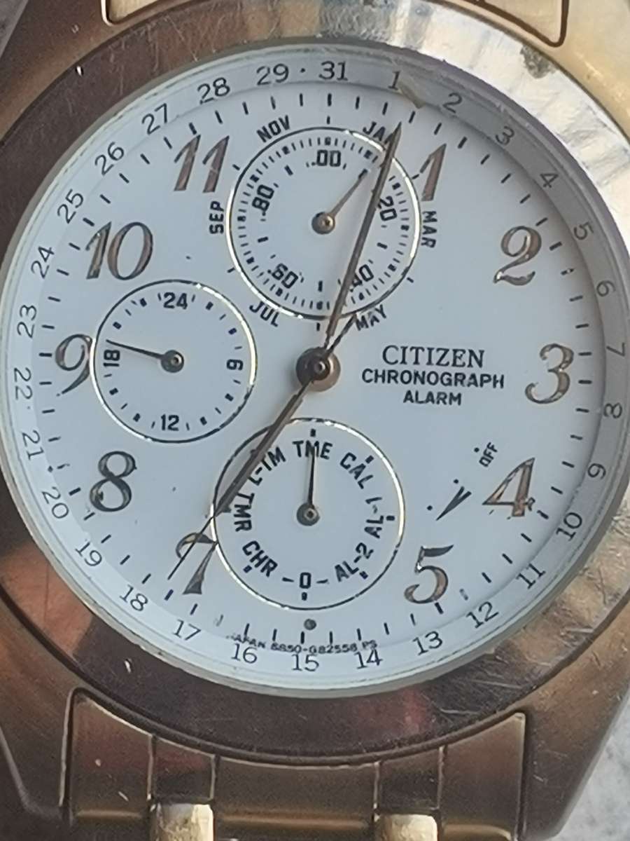 MENS GOLD CITIZEN CHRONOGRAPH WATCH IN EXCELLENT WORKING CONDITION