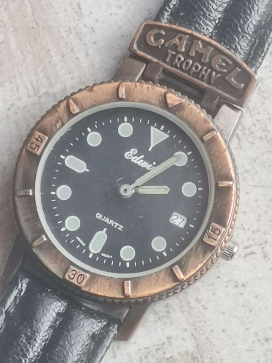 MENS VINTAGE EDWIN CAMEL WATCH IN EXCELLENT WORKING CONDITION