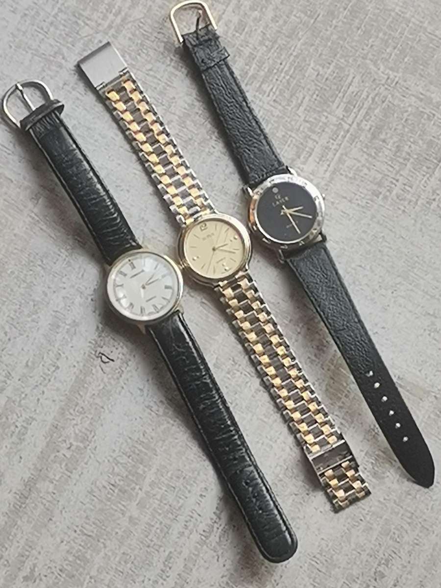 MENS MID-SIZE WATCHES ALL IN EXCELLENT WORKING CONDITION - BIDDING FOR ALL 3 WATCHES