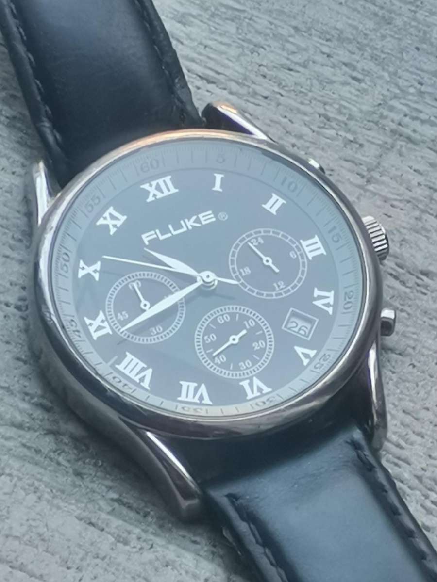 MENS FLUKE CHRONOGRAPH WATCH IN EXCELLENT WORKING CONDITION
