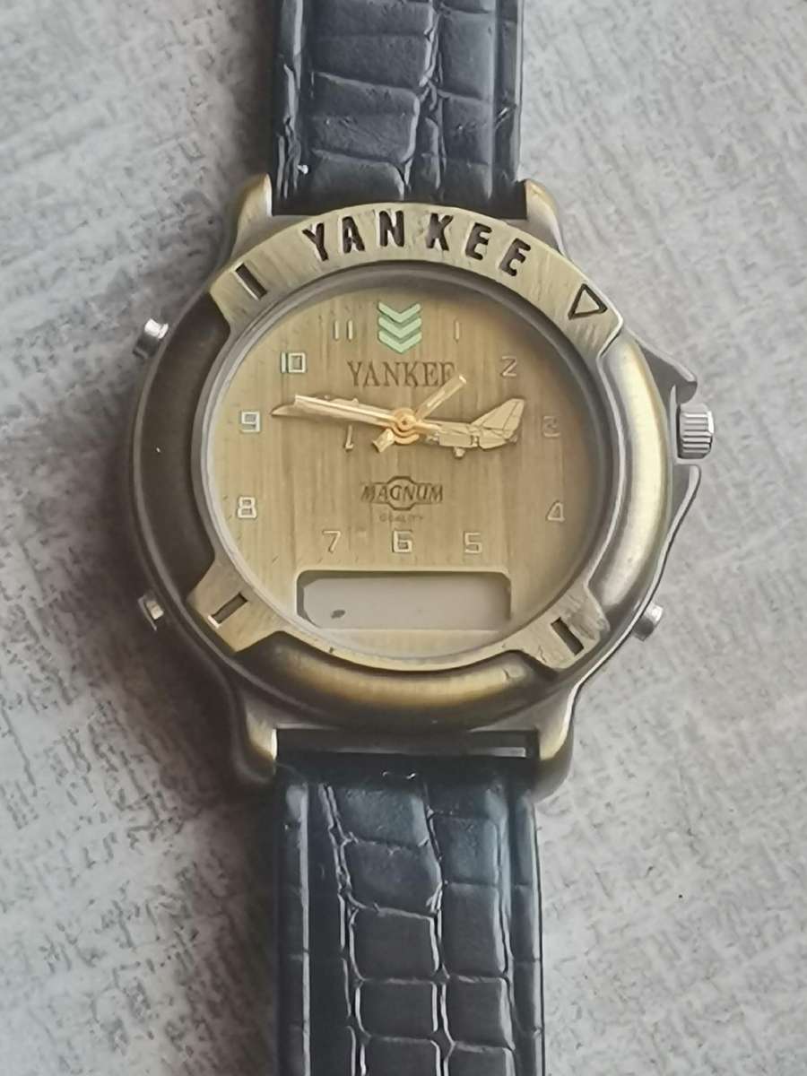 Men's Vintage Magnum Yankee Steel Bronze Analog/Digital Watch