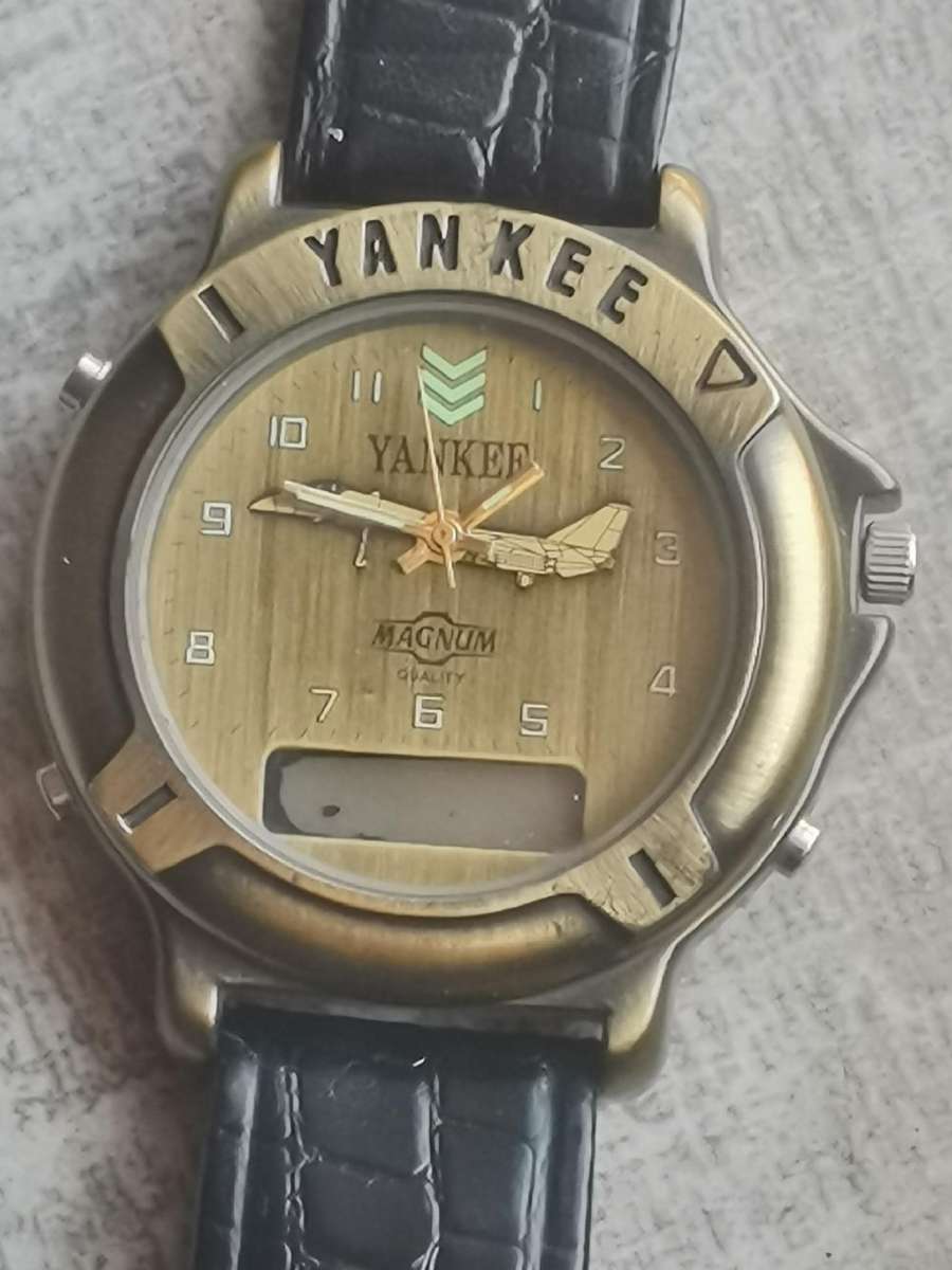 Men's Vintage Magnum Yankee Steel Bronze Analog/Digital Watch