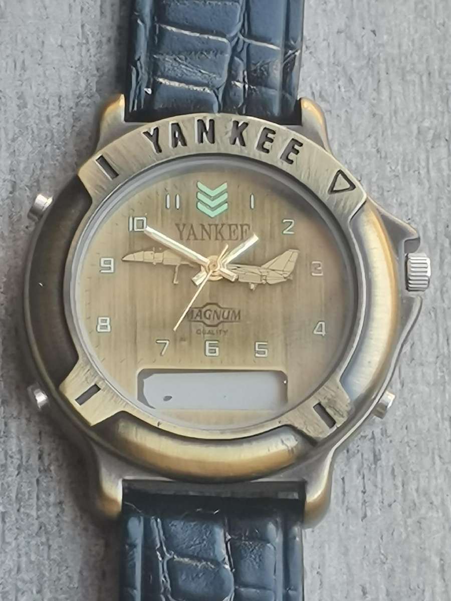 Men's Vintage Magnum Yankee Steel Bronze Analog/Digital Watch