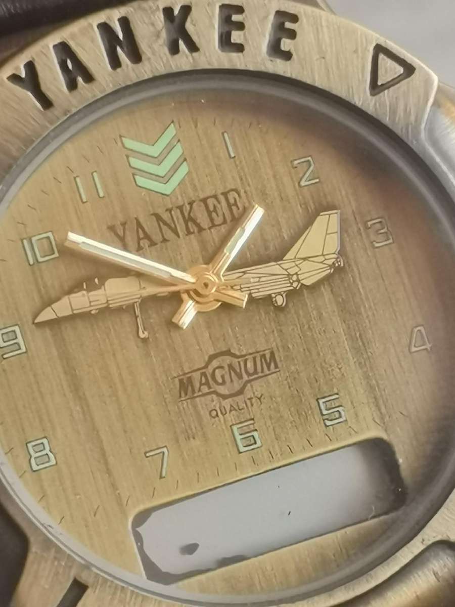 Men's Vintage Magnum Yankee Steel Bronze Analog/Digital Watch