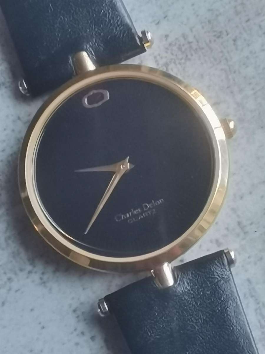 LADIES CHARLES DELON 24K GOLD PLATED WATCH IN EXCELLENT WORKING CONDITION