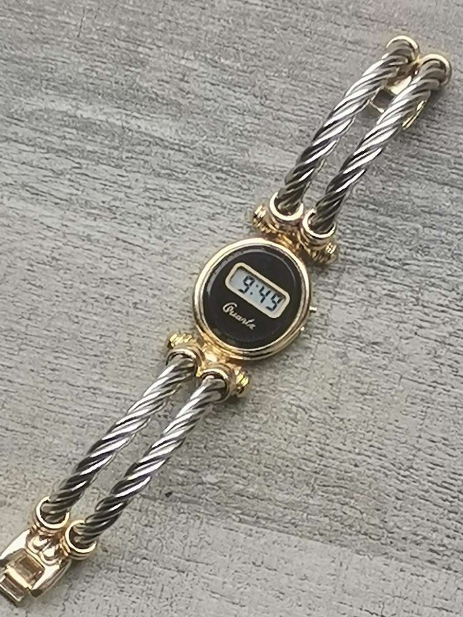 ELEGANT LADIES ROPE BRACELET DIGITAL WATCH IN EXCELLENT WORKING CONDITION