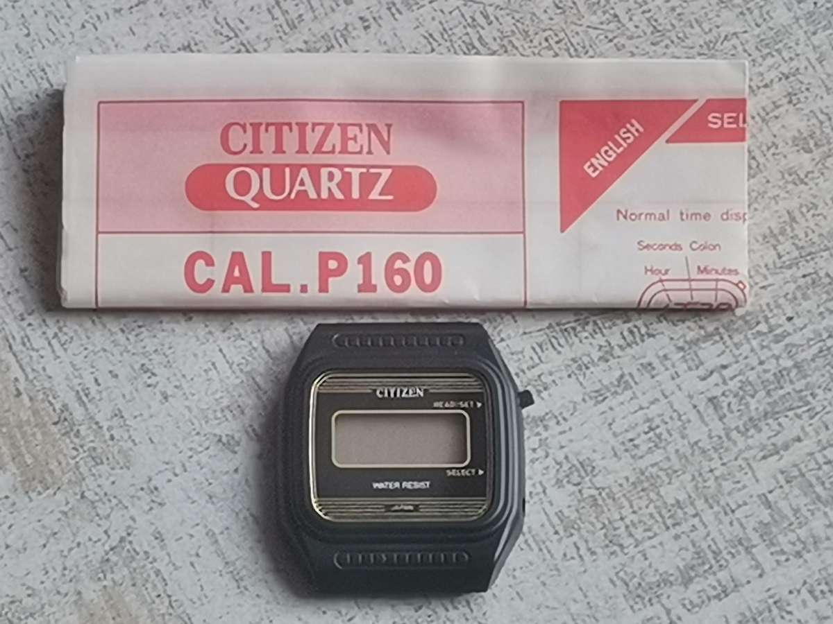 MENS VINTAGE, SCARCE AND HIGHLY COLLECTABLE CITIZEN P160 DIGITAL WATCH
