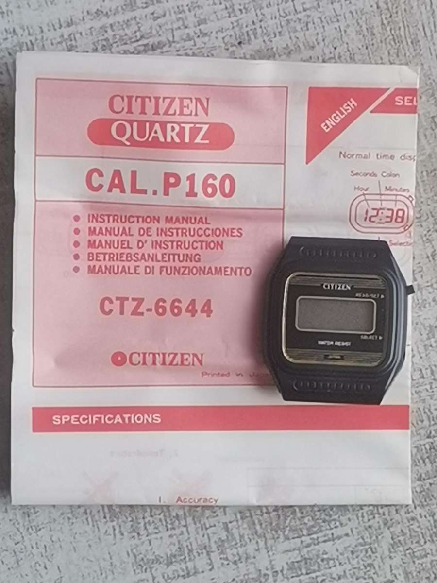 MENS VINTAGE, SCARCE AND HIGHLY COLLECTABLE CITIZEN P160 DIGITAL WATCH