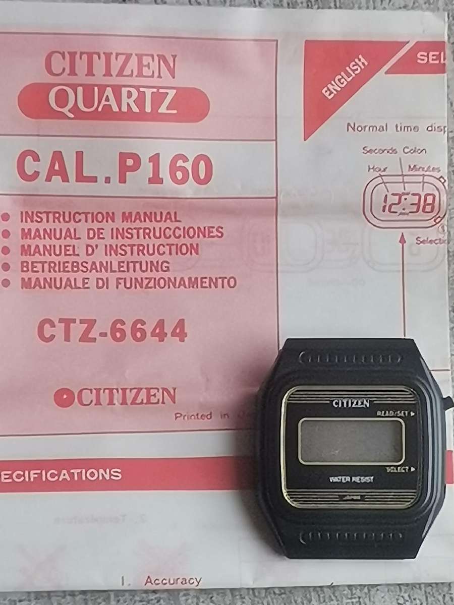 MENS VINTAGE, SCARCE AND HIGHLY COLLECTABLE CITIZEN P160 DIGITAL WATCH