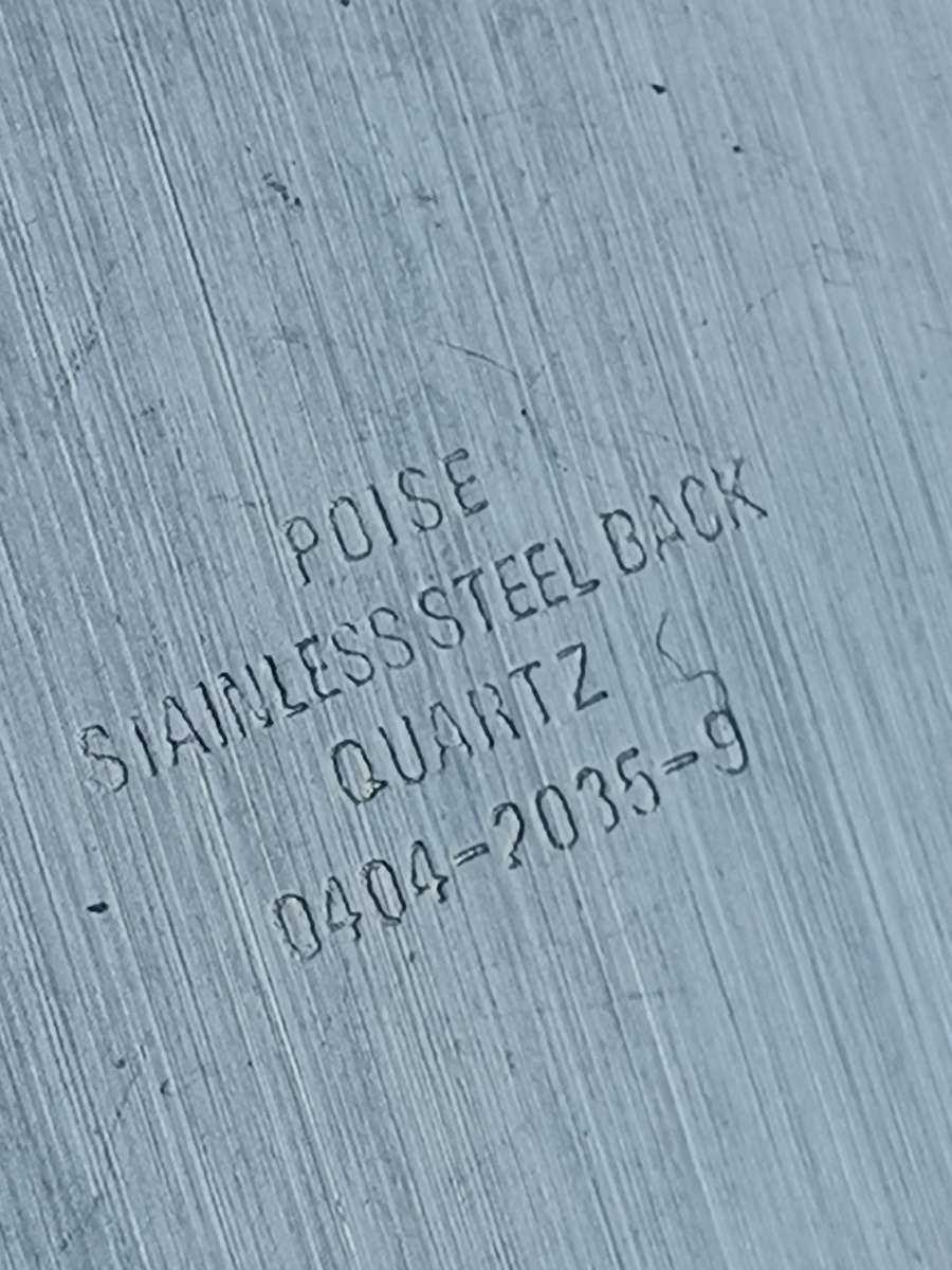 MENS VINTAGE POISE GOLD PLATED QUARTZ WATCH IN EXCELLENT WORKING CONDITION