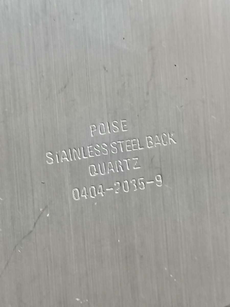 MENS VINTAGE POISE GOLD PLATED QUARTZ WATCH IN EXCELLENT WORKING CONDITION