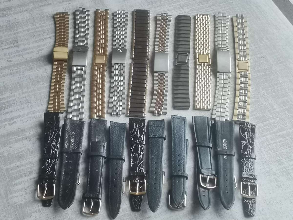20 x WATCH STRAP COLLECTION - 10 STEEL + 10 LEATHER BIDDING FOR ALL 20 STRAPS