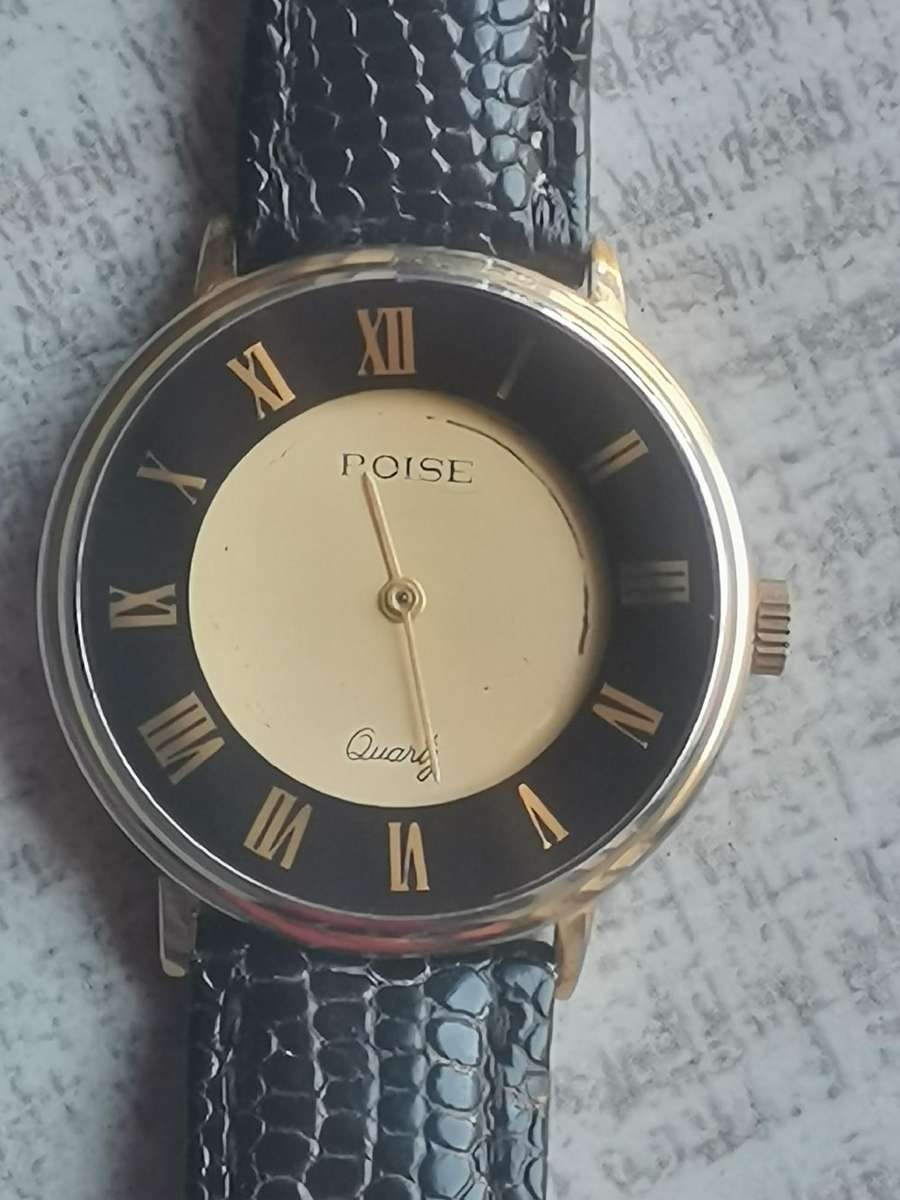 MENS VINTAGE POISE WATCH IN EXCELLENT WORKING CONDITION