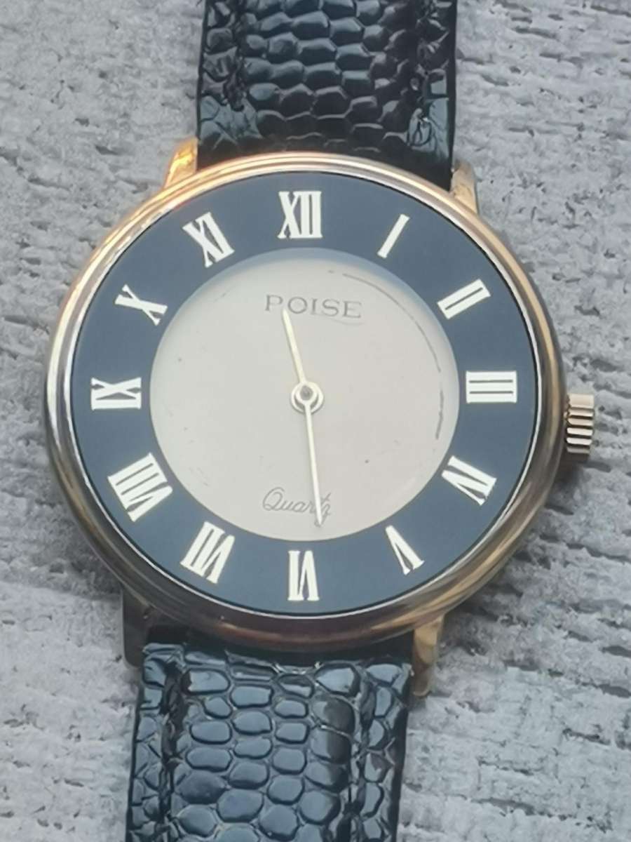 MENS VINTAGE POISE WATCH IN EXCELLENT WORKING CONDITION